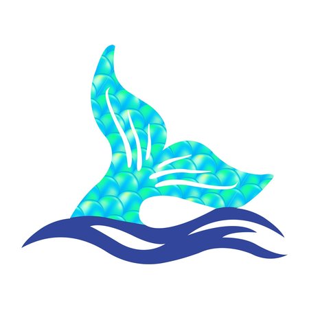 NEXT INNOVATIONS Mermaid Tail Aqua Wall Art 101410068-AQUA